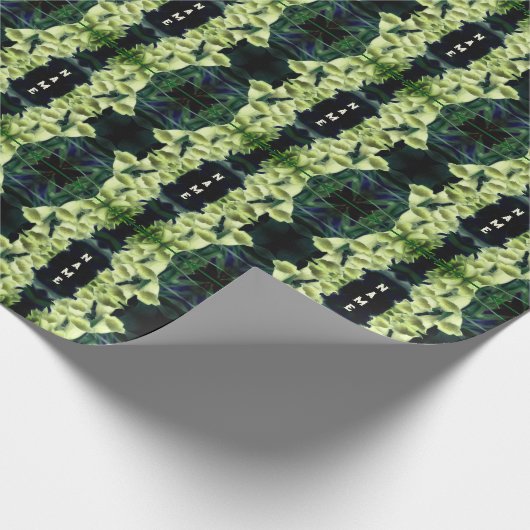 Papier Cadeau Fleurs Foxglove crémeuses Personnalisées (Coin)