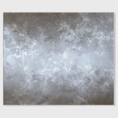 Papier Cadeau Fleurs Grises Et Blanches (Plat)