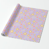 Papier Cadeau Fleurs Illustrées (Déroulé)