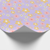 Papier Cadeau Fleurs Illustrées (Coin)