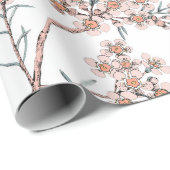 Papier Cadeau Fleurs indigènes australiennes. Noir motif transpa (Coin rond)