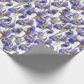Papier Cadeau Fleurs Iris Violettes (Coin)