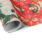 PAPIER CADEAU FLEURS JARDIN PAPIER EN CUIVRE (Coin rond)