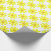 Papier Cadeau Fleurs jaune clair printemps pour toutes les occas (Coin)