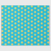 Papier Cadeau Fleurs jaunes (Plat)