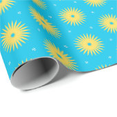 Papier Cadeau Fleurs jaunes (Coin rond)
