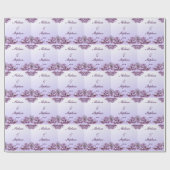 Papier Cadeau Fleurs Lilac Florales Papier Mariage (Plat)