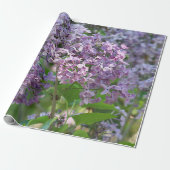 Papier Cadeau Fleurs lilas (Déroulé)