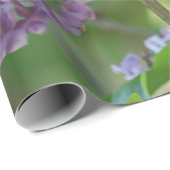 Papier Cadeau Fleurs lilas (Coin rond)