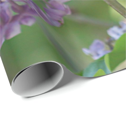 Papier Cadeau Fleurs lilas (Coin rond)