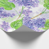 Papier Cadeau Fleurs lilas aquarelles (Coin)