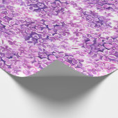 Papier Cadeau Fleurs lilas rose aquarelle (Coin)