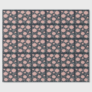 Papier Cadeau Fleurs magiques avec motif pailleté