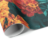 Papier Cadeau Fleurs Marigold (Coin rond)