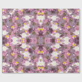 Papier Cadeau Fleurs mauves victoriennes (Plat)