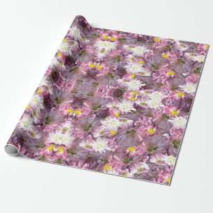 Papier Cadeau Fleurs mauves victoriennes