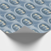 Papier Cadeau Fleurs mécaniques (Coin)