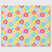 Papier Cadeau Fleurs mignonnes (Plat)