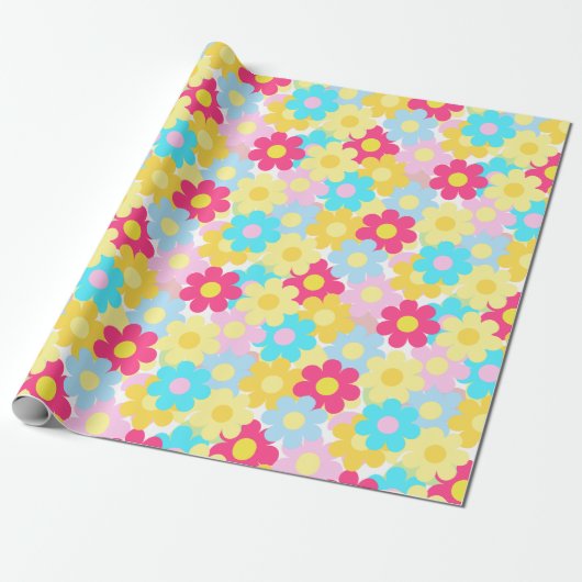 Papier Cadeau Fleurs mignonnes (Déroulé)