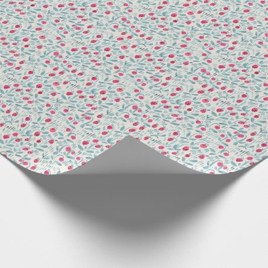 Papier Cadeau Fleurs minuscules : Aquarelle transparente (Coin)