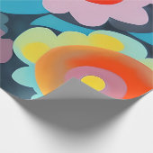 Papier Cadeau Fleurs mod rétro (Coin)