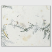 Papier Cadeau Fleurs Naturelles Herbes de Romarin Vert Gazon Fle (Plat)