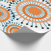 Papier Cadeau Fleurs orange (Coin)