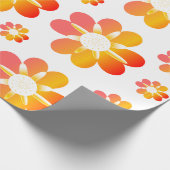 Papier Cadeau Fleurs orange (Coin)