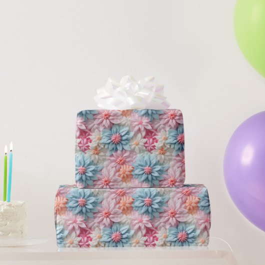 Papier Cadeau Fleurs Pastel (Cadeaux de fête)