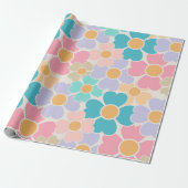 Papier Cadeau Fleurs Pastel (Déroulé)