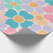 Papier Cadeau Fleurs Pastel (Coin)