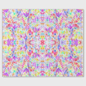 Papier Cadeau Fleurs pastel abstraites (Plat)