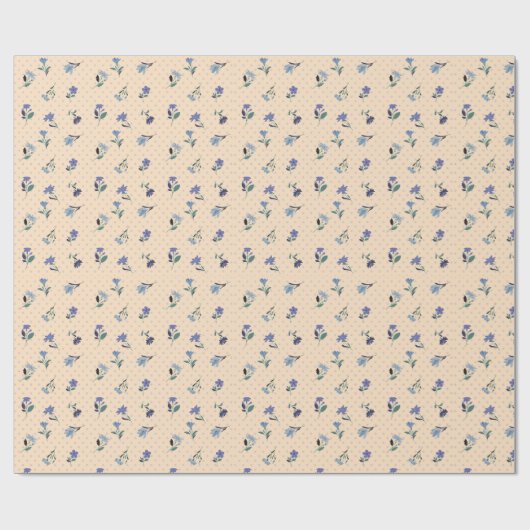 Papier cadeau Fleurs pastel Peachify (Plat)