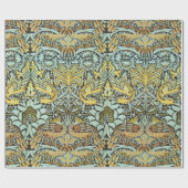 PAPIER CADEAU FLEURS, PEACOCKS ET DRAGONS (Plat)