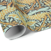 PAPIER CADEAU FLEURS, PEACOCKS ET DRAGONS (Coin rond)