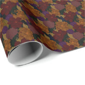 Papier Cadeau Fleurs peintes à l'huile (Coin rond)