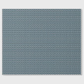 Papier Cadeau Fleurs peintes bleues et blanches (Plat)