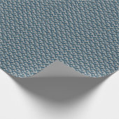 Papier Cadeau Fleurs peintes bleues et blanches (Coin)