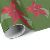 Papier Cadeau Fleurs Poinsettia (Coin rond)