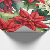 Papier Cadeau Fleurs Poinsettia (Coin)