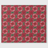 Papier Cadeau Fleurs pour Noël (Plat)