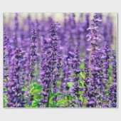 Papier Cadeau Fleurs pourpres de lavande (Plat)