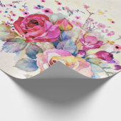 Papier Cadeau Fleurs printanières  (Coin)