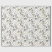 Papier Cadeau Fleurs printanières à l'aquarelle Marible (Plat)