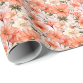 Papier Cadeau Fleurs printanières multicolores (Coin rond)