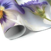 Papier Cadeau Fleurs Printanières Réalistes (Coin rond)