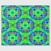 Papier Cadeau Fleurs psychédéliques...... (Plat)