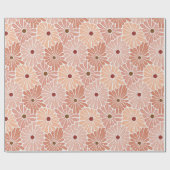 Papier Cadeau Fleurs rétro (Plat)