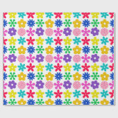Papier Cadeau FLEURS RÉTRO super (Plat)