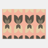 Papier Cadeau Fleurs Rétro Tulipe Automne (Devant 2)
